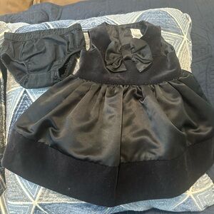 Elegant Black Baby Dress with Bow (3months)